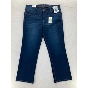 Curve Appeal Curve Creator High Rise Boot Jeans Women's 20W Dark Blue Stretch